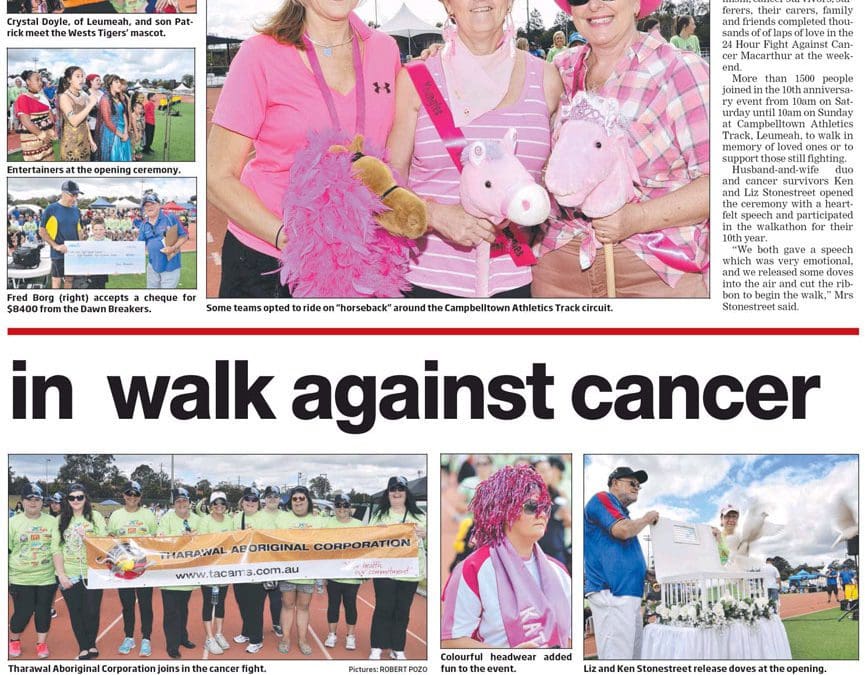Survivors and loved ones in walk against cancer