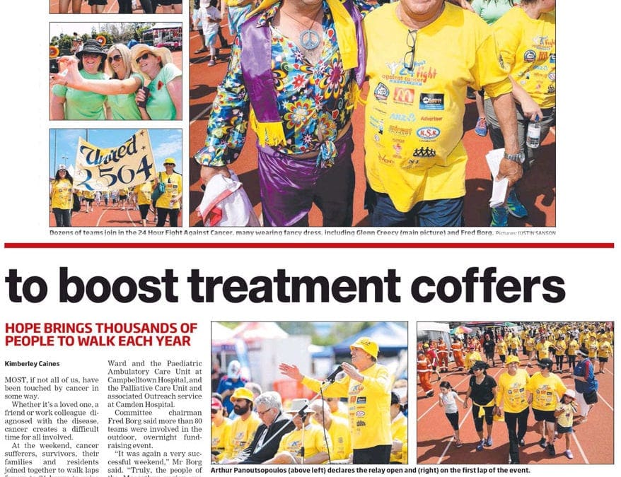 24 hours on their feet to boost treatment coffers